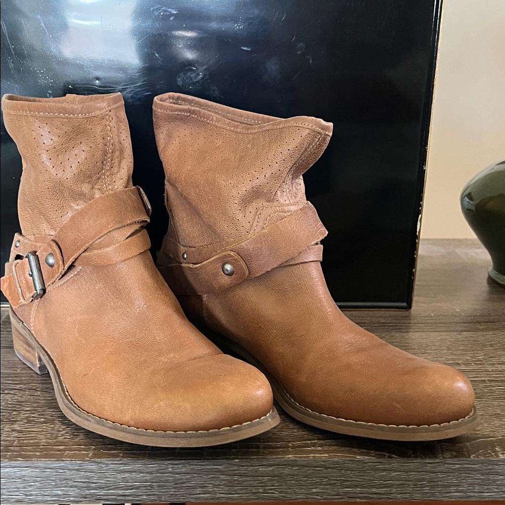 Marc Fisher Brown Ankle Boots